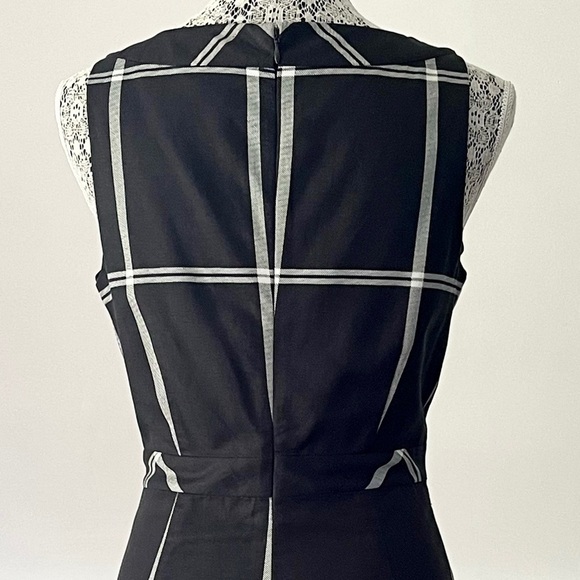 Gap Black Plaid Sleeveless Dress Size 6 - Picture 8 of 13